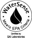 Watersense - Meets EPA Criteria. Certified by QAI Laboratories
