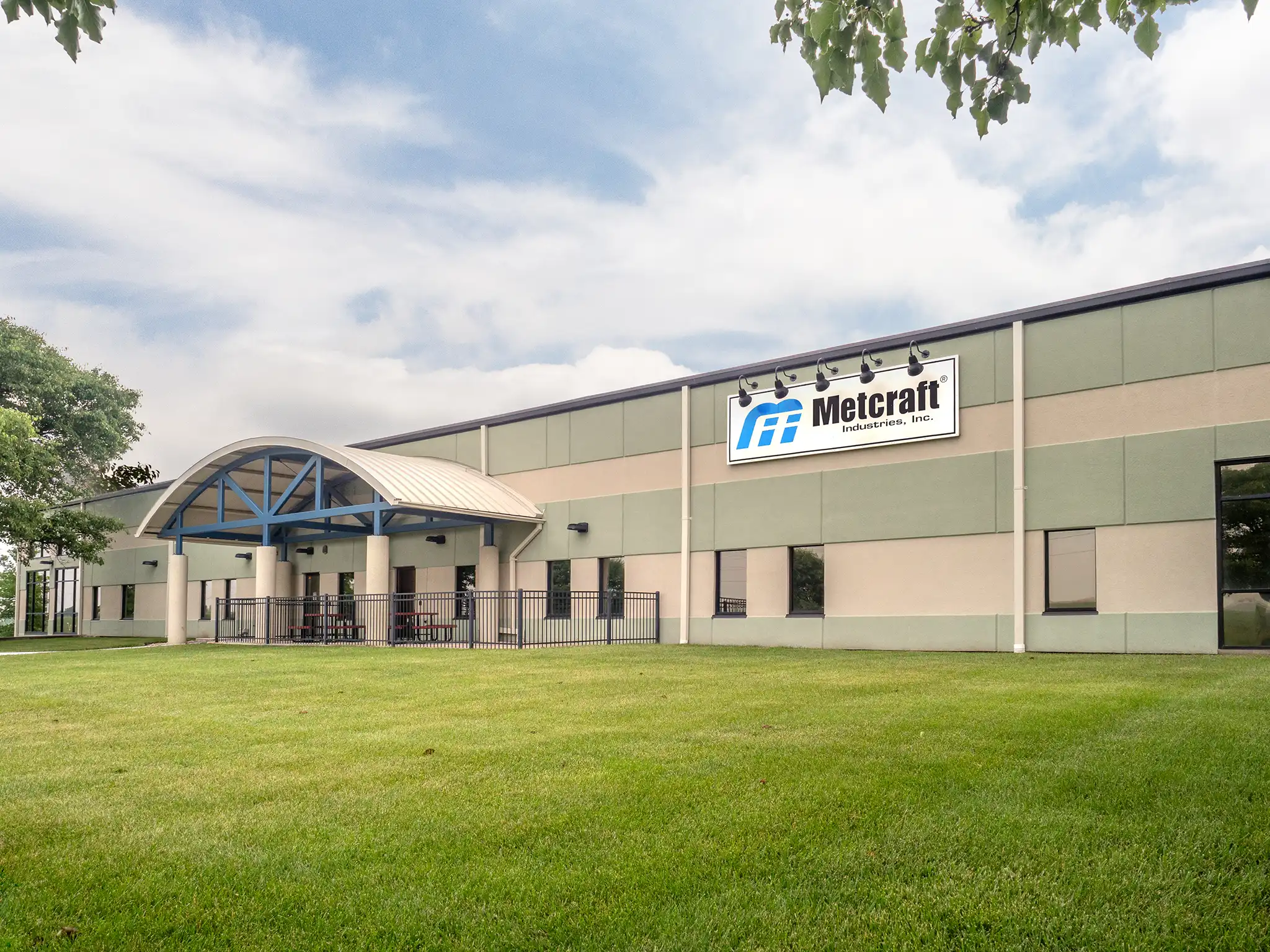 The front entrance to the Metcraft manufacturing facility.