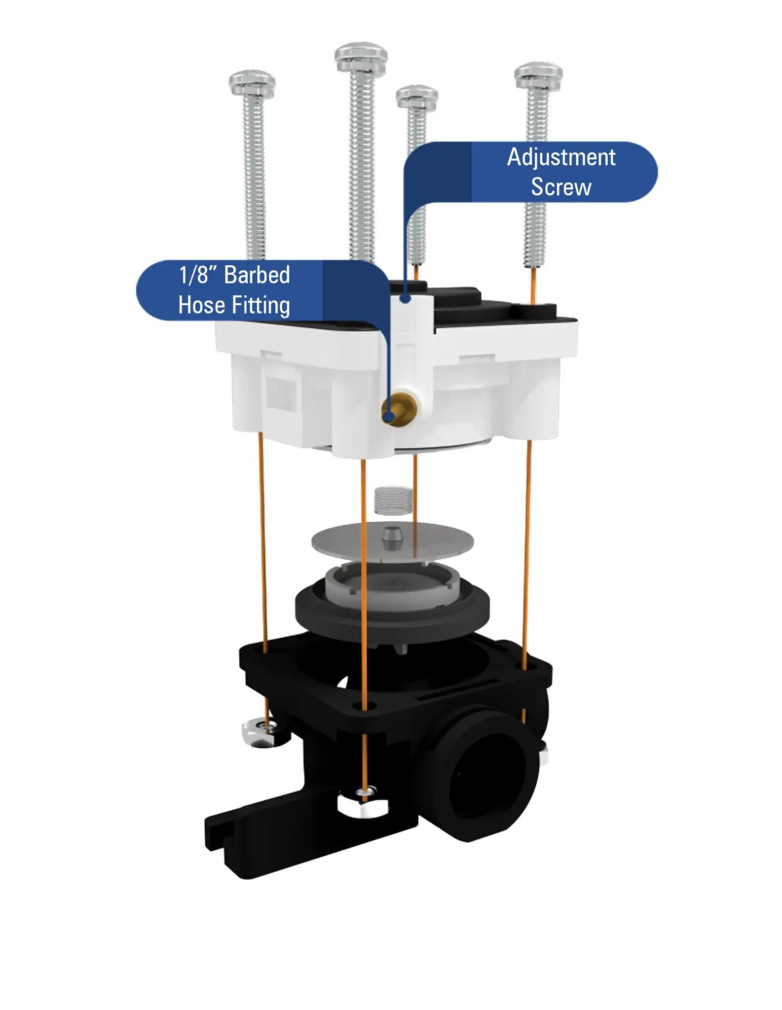 A diagram depicting a pneumatic valve.