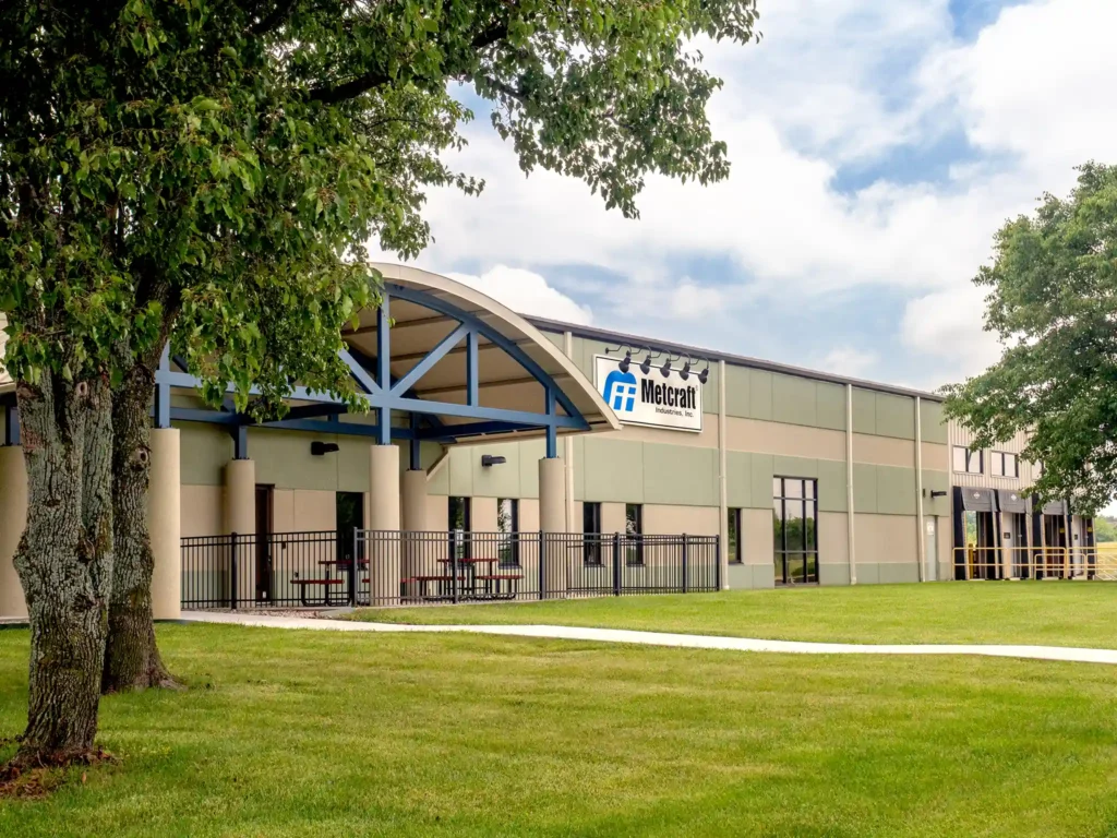 The front entrance to the Metcraft manufacturing facility.
